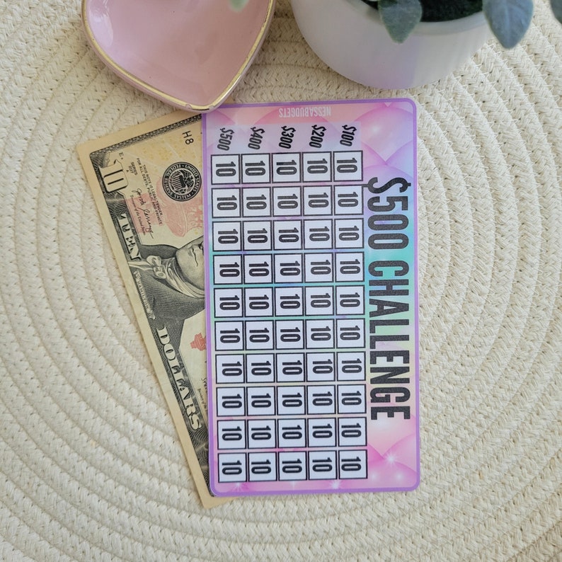 500 Dollar Savings Challenge | A6 Laminated Savings Challenge | - Etsy