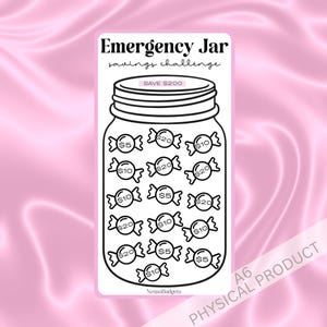 Emergency Candy Jar Savings Challenge| A6 Laminated Savings Challenge | Low Income Savings Challenge |