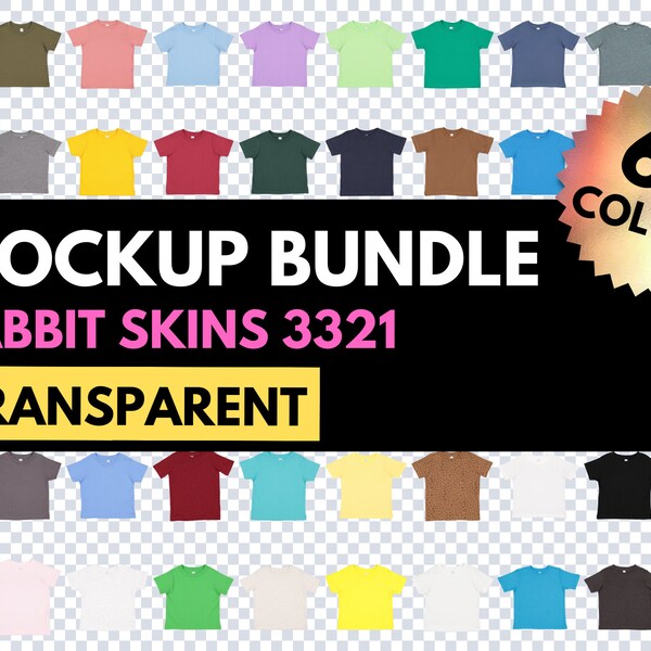 Rabbit Skins 3321, Transparent Mockup, RS3321, Mockup Bundle, Toddler Fine Jersey Tee, Rabbitskins,  Toddler Shirt, Rabbit Skins Mockup