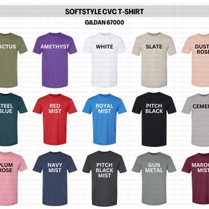 Gildan 67000 Size Chart, Color Chart, Gildan 67000, Gildan G670 Size ...