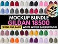 Front and Back, Gildan 18500 Mockup, G18500 Mockup Bundle, Hoodie Back, Hoodie Mock Up, Black Hoodie, Double Side Hoodie, Flat Lay Mock product logo