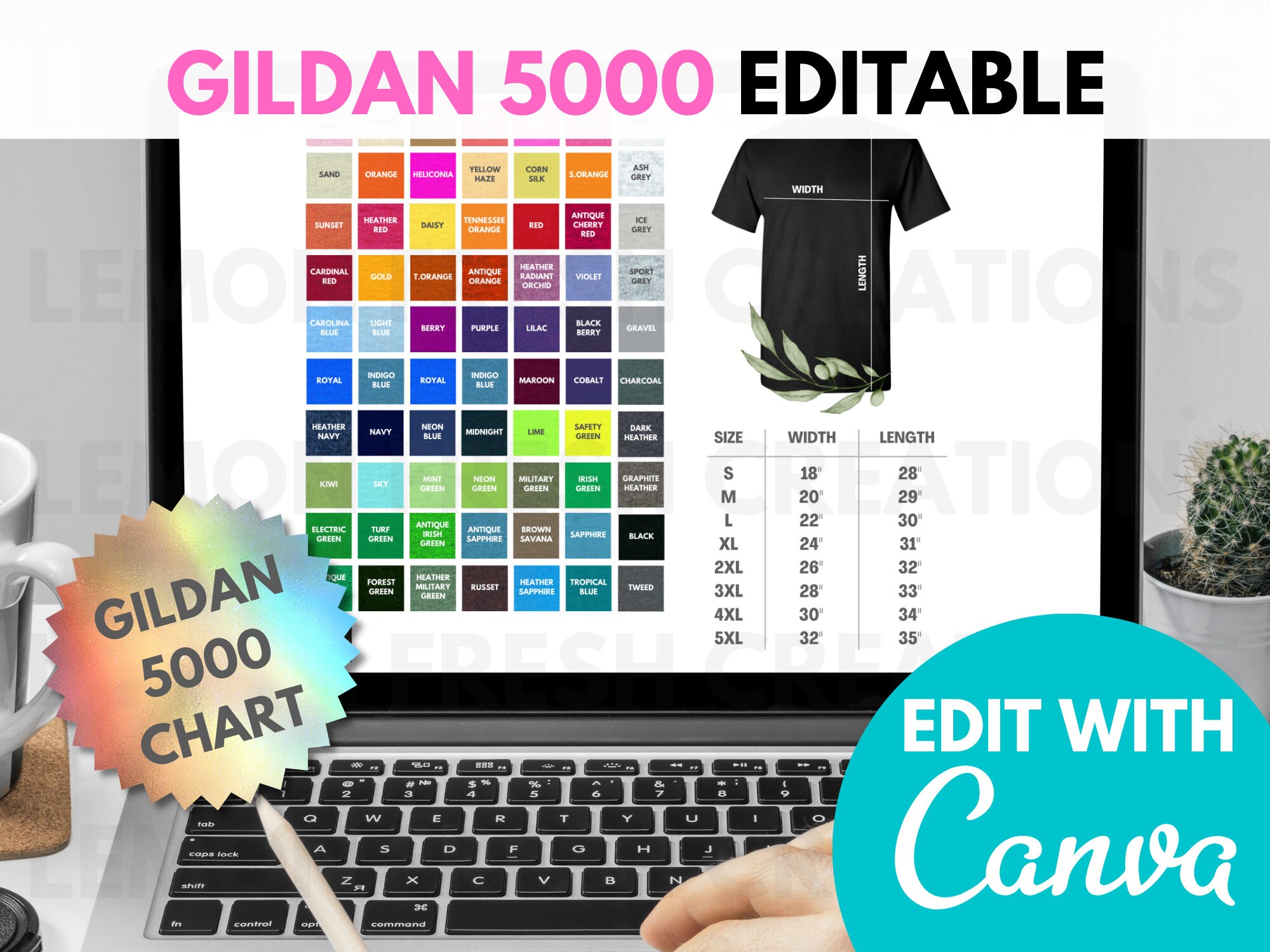 Gildan 5000 Color Chart Color Gildan 