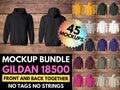 Gildan 18500,  Hooded Sweatshirt,  G185 Mockup, Hoodie Mockup, Flat Lay Shirt Mock Up, Wood Background, Mock Up Gildan, Hoodie Flat Lay product logo