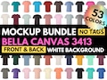 Bella Canvas 3413, Bella Canvas Mockup Bundle, BC3413, Front and Back, Mock Up, Triblend Colors Tee, Mock-up Colors, Design Template product logo