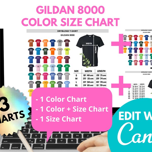 G800 Gildan Color Chart - Etsy