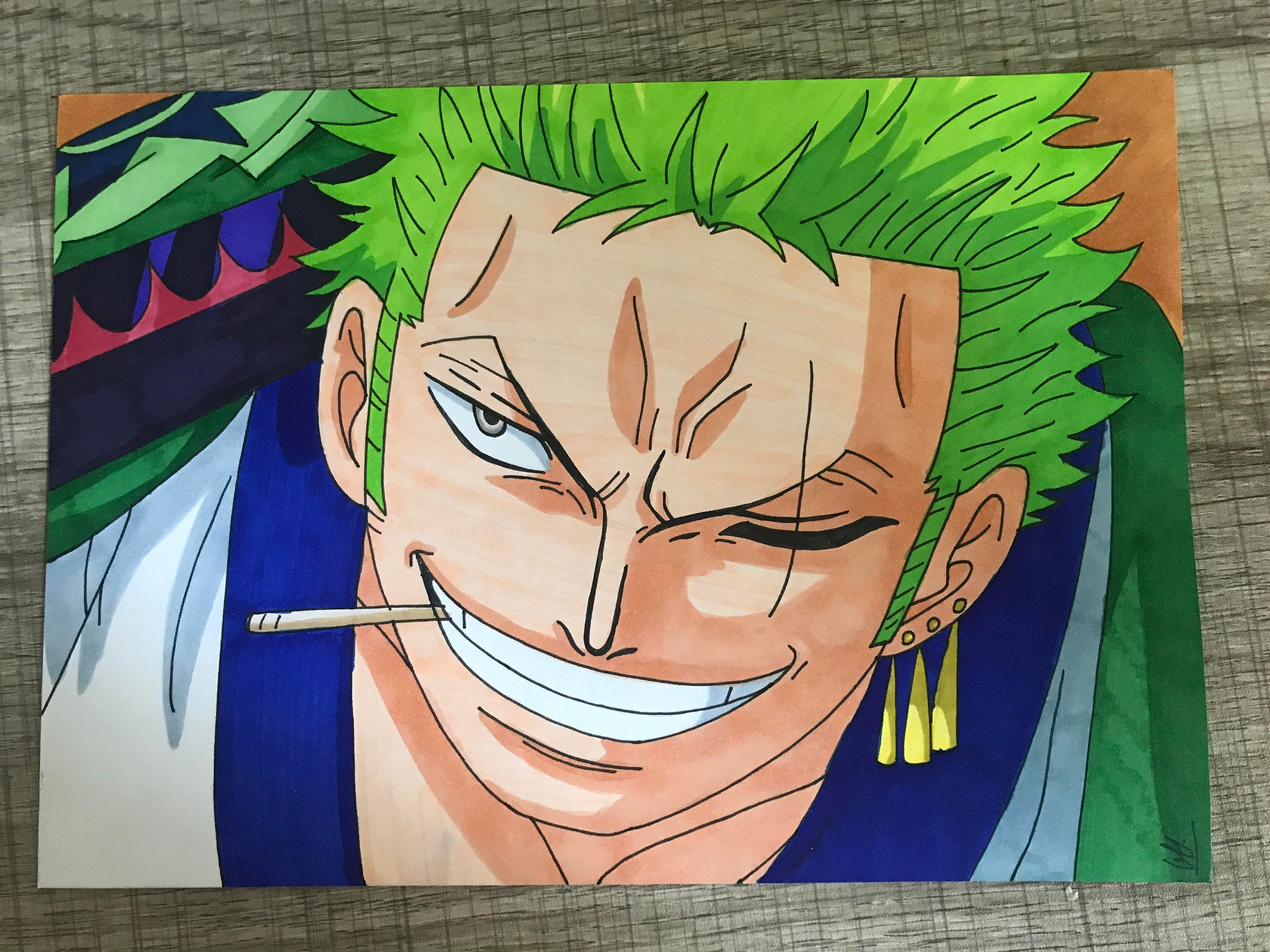 Drawing Of Roronoa Zoro One Piece Etsy Drawing Of Roronoa Zoro One Piece Etsy