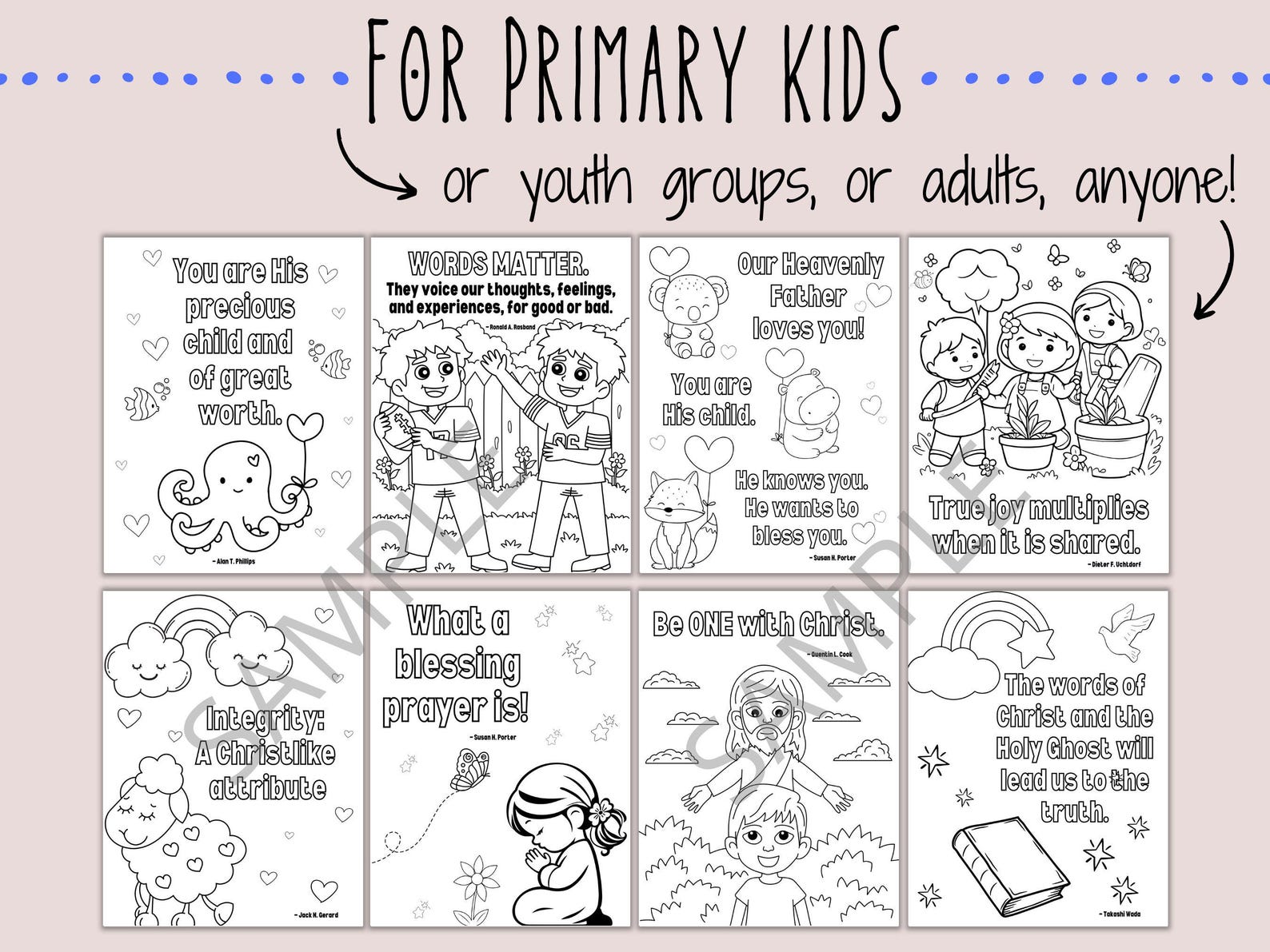 40 Printable LDS Coloring Pages | Primary Coloring Pages for Kids ...