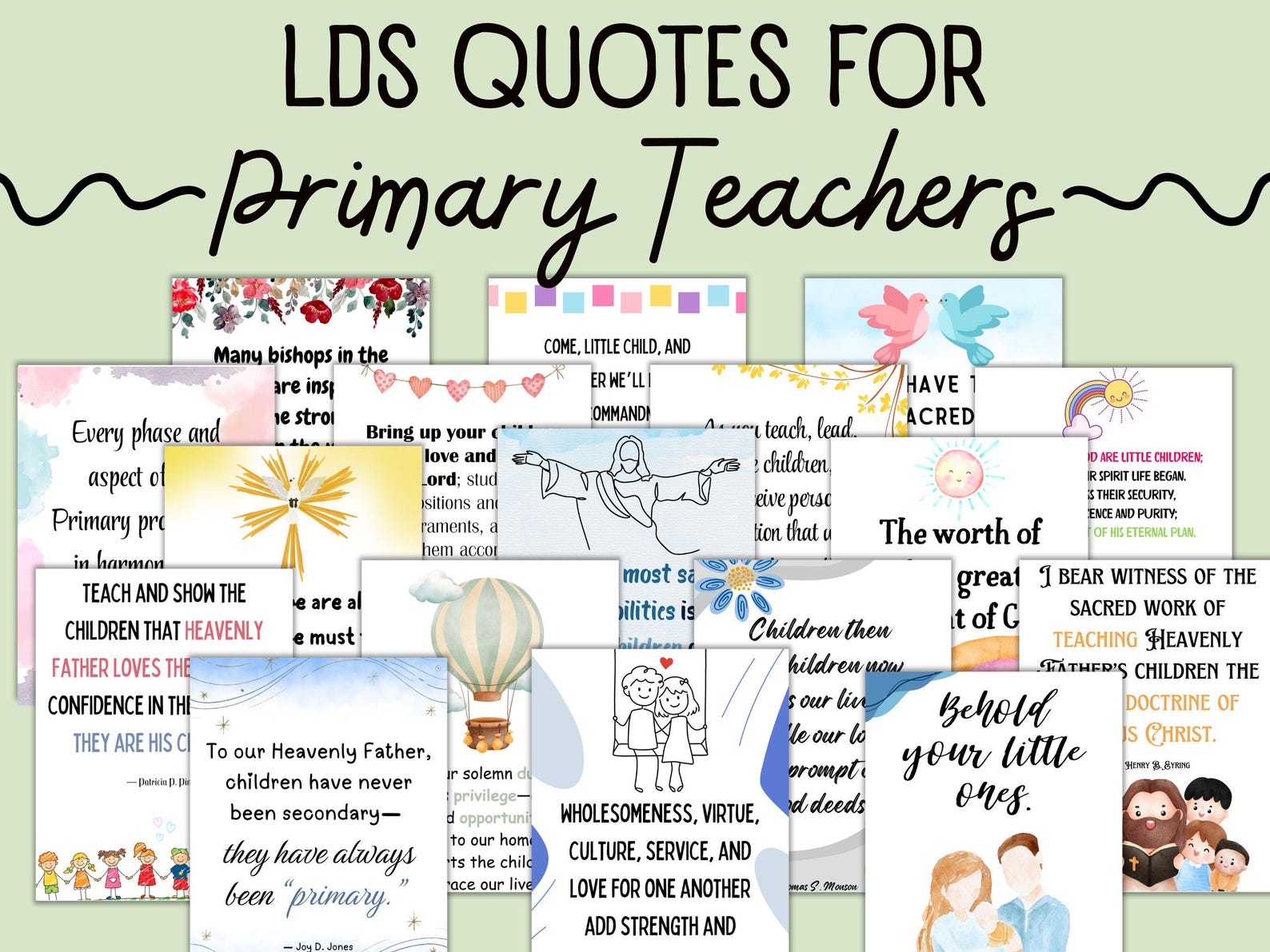 LDS Quotes for Primary Teachers | Printable Primary Cards | Printable ...