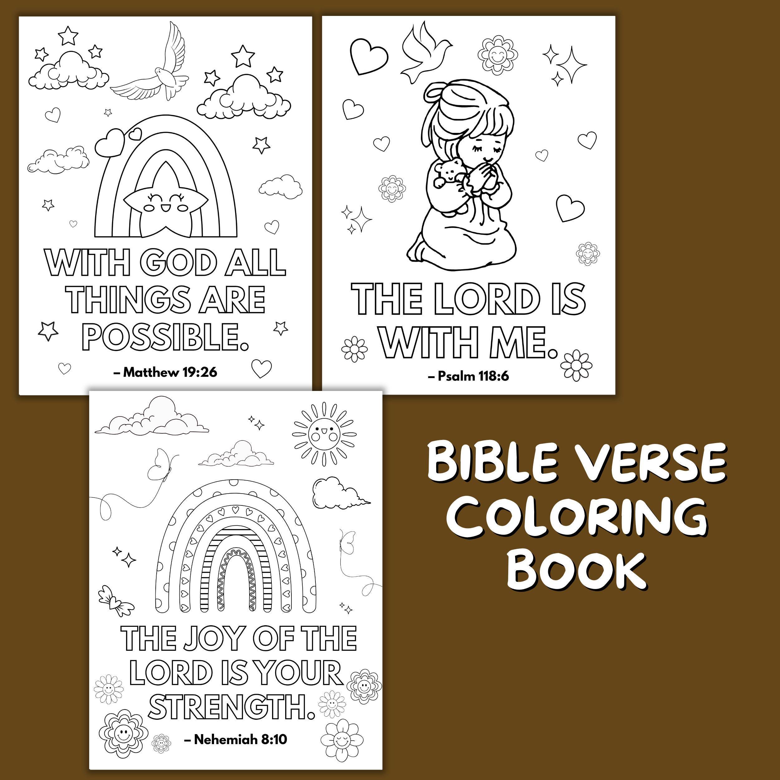 25 Printable Bible Verse Coloring Pages for Kids | Christian Coloring ...