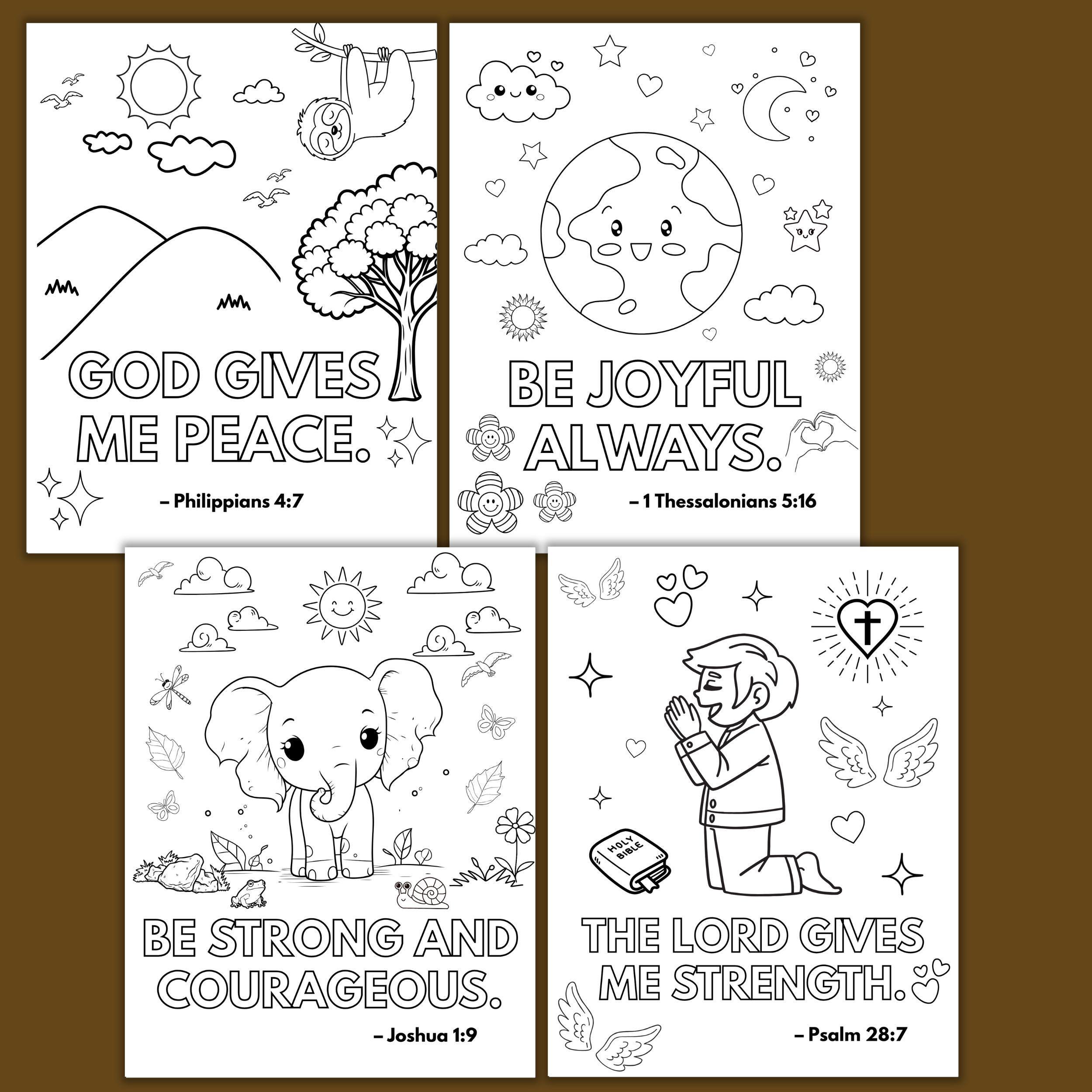 25 Printable Bible Verse Coloring Pages for Kids | Christian Coloring ...