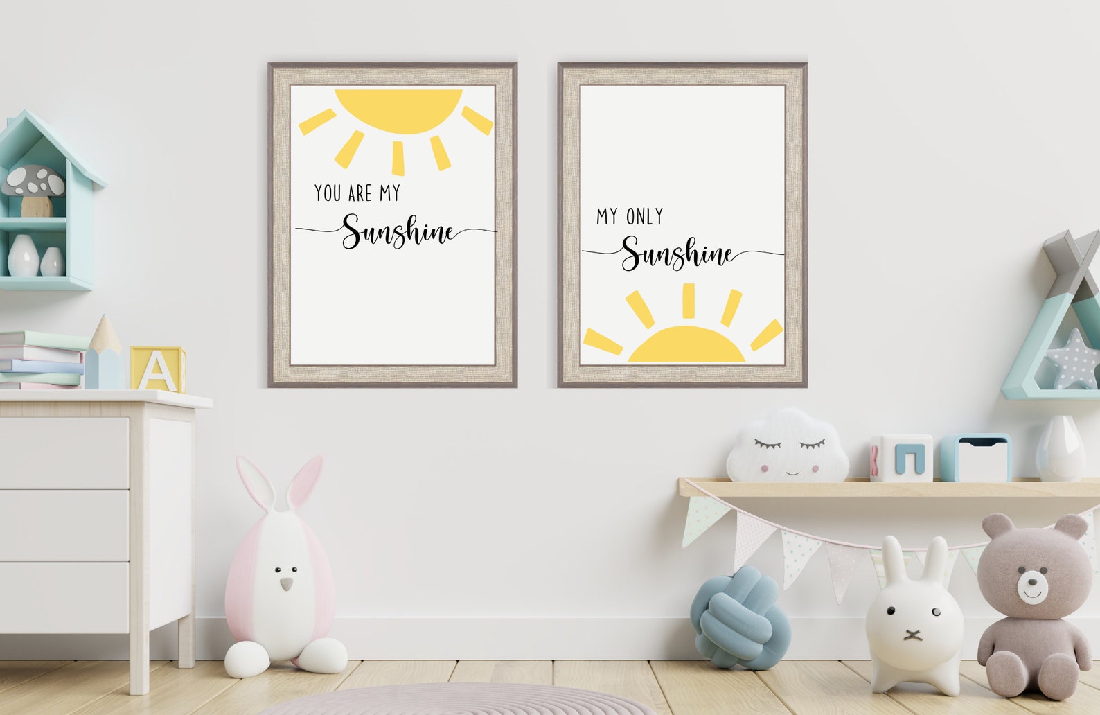 You Are My Sunshine Nursery Wall Decor Printable | Baby Girl Nursery ...