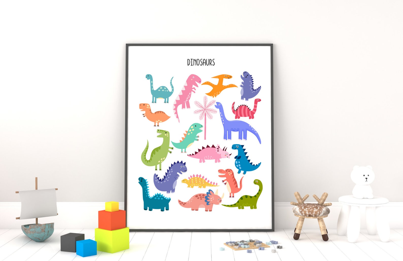 Printable Dinosaur Nursery Art Dinosaur Print Baby Boy Nursery Decor