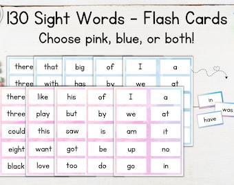 Sight Word Flashcards | Printable Flashcards for Kids | Kids Learning Worksheets | Kindergarten Sight Words |Preschool - 1st Grade Education