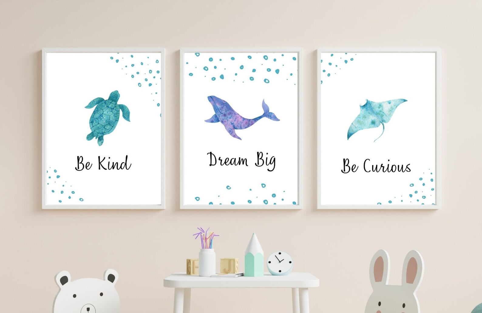Ocean Nursery Wall Decor | Printable Nursery Art | Ocean Nursery Decor ...