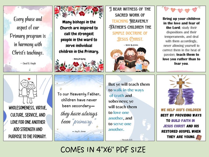LDS Quotes for Primary Teachers | Printable Primary Cards | Printable ...