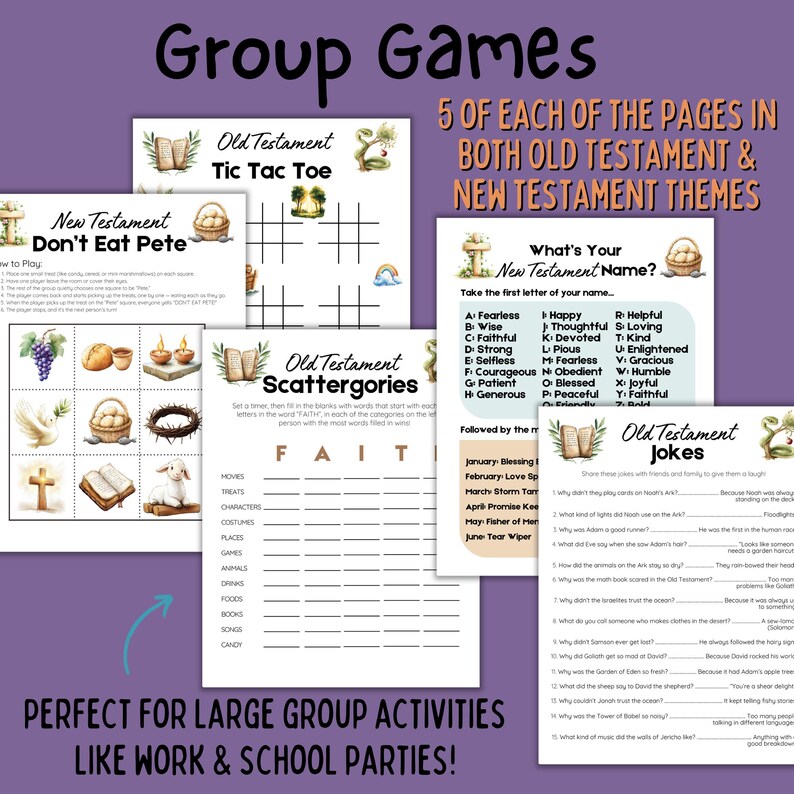 Printable Bible Games for Kids | 60+ Christian Games | Old & New ...