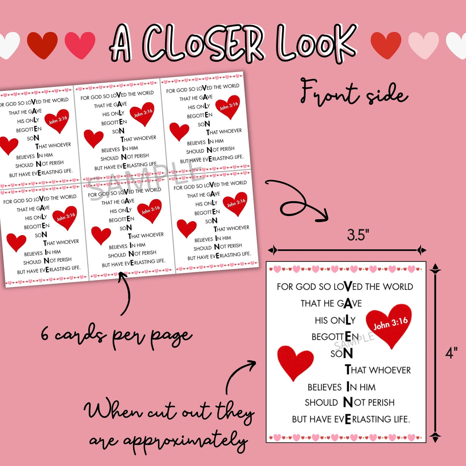 Printable Bible Verse Valentines for Kids | John 3:16 Valentine Cards ...