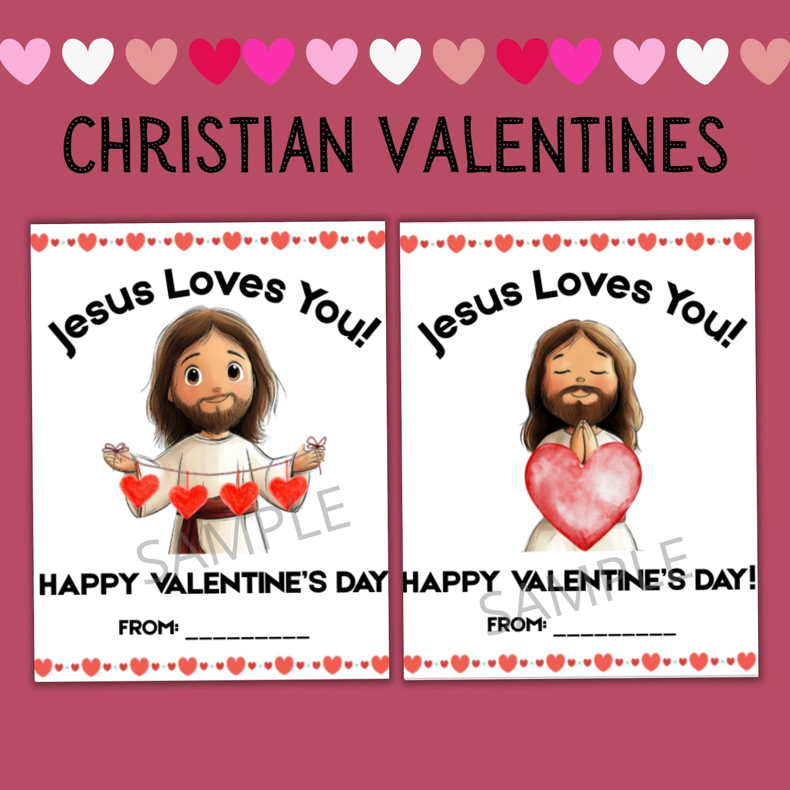Printable Christian Valentine Cards for Kids | Jesus Loves You ...