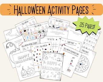 Halloween Activity Book for Kids | Halloween Coloring Pages | Childrens Party Games | Halloween BINGO | Printable Kids Halloween Activities