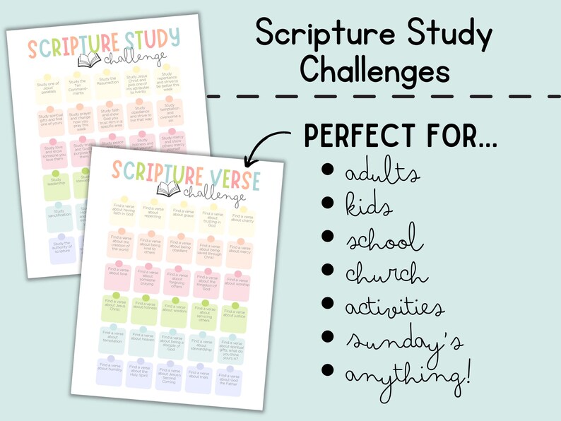 Scripture Challenges LDS Scripture Study Challenge | Printable 30 Day Scripture Study ...