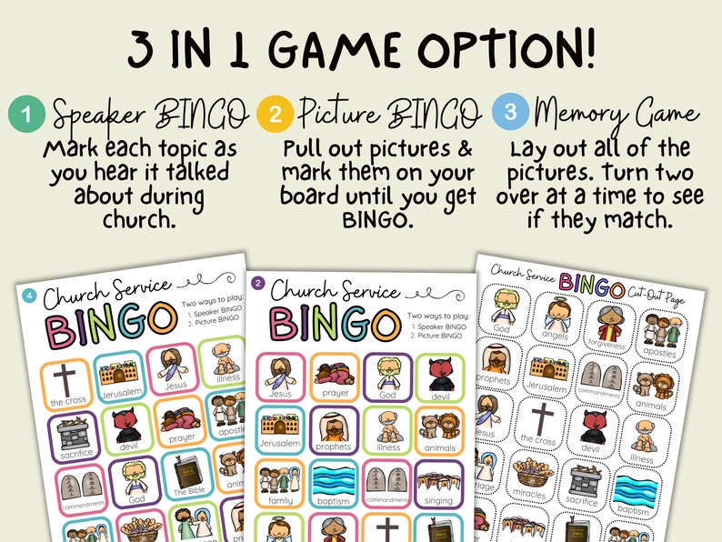 Bible Bingo Printable Church Bingo Bible Games for Kids Printable Bingo