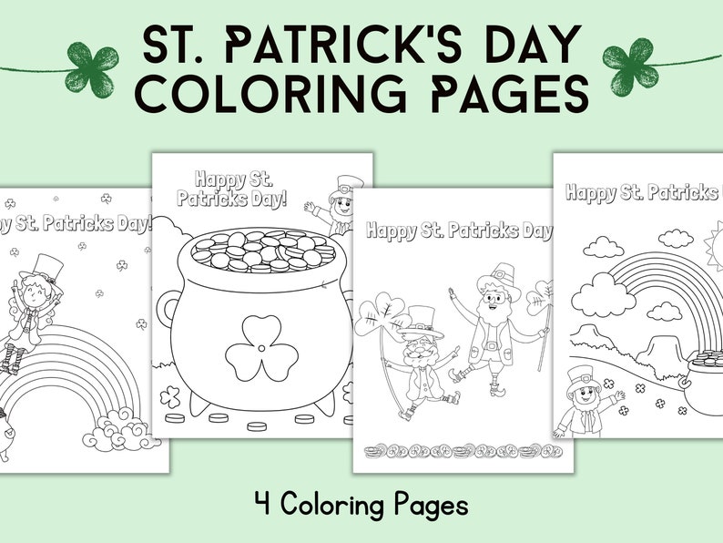 St. Patricks Day Activity Sheets for Kids St. Patricks Day Activities ...