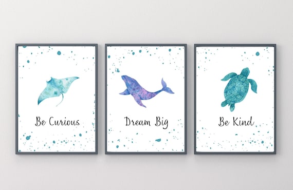 Ocean Nursery Wall Decor Printable Nursery Art Ocean | Etsy