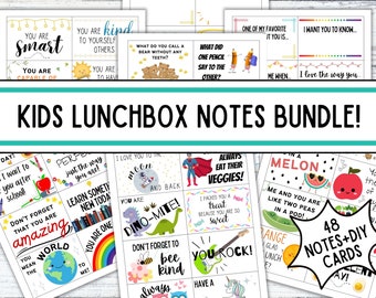 Kids Lunchbox Notes Printable | Lunchbox Jokes for Kids | Positive Affirmations for Kids | Lunchbox Cards Kids Jokes | Back to School Lunch