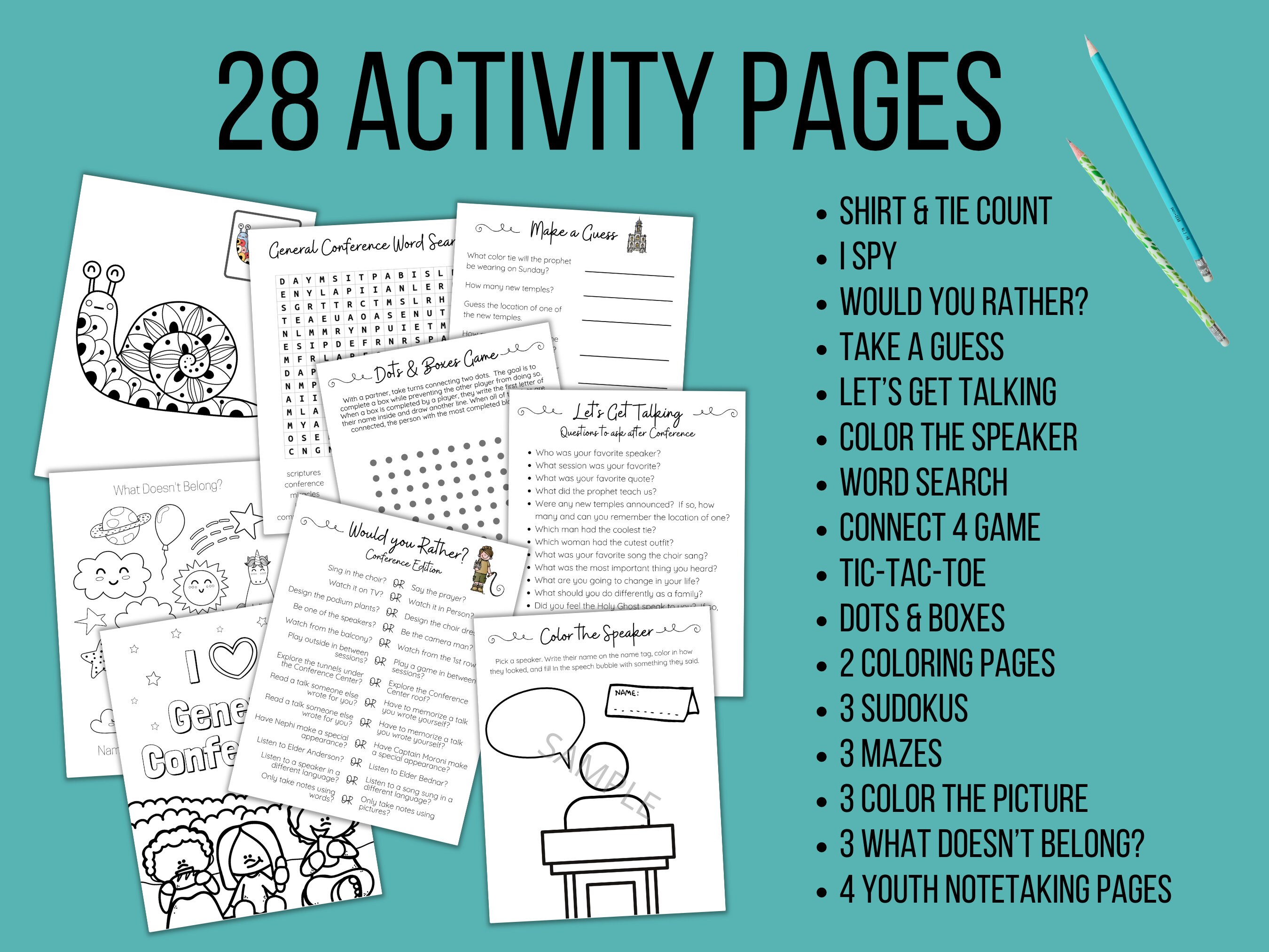 General Conference April 2023 Activities for Kids LDS Etsy