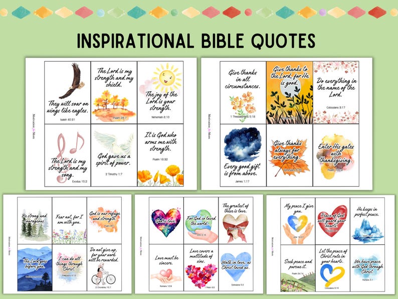Inspirational Bible Verse Cards | Printable Scripture Cards | Prayer ...