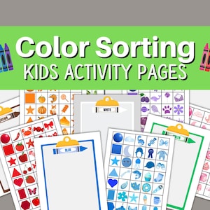 Farbsortierspiel für Kinder | Druckbare Farbabstimmung Aktivität | Farben lernen | Vorschule druckbare | Kleinkind Spiele | Montessori Hausschule