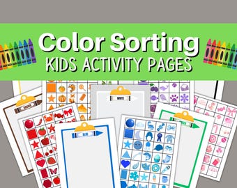 Farbsortierspiel für Kinder | Druckbare Farbabstimmung Aktivität | Farben lernen | Vorschule druckbare | Kleinkind Spiele | Montessori Hausschule