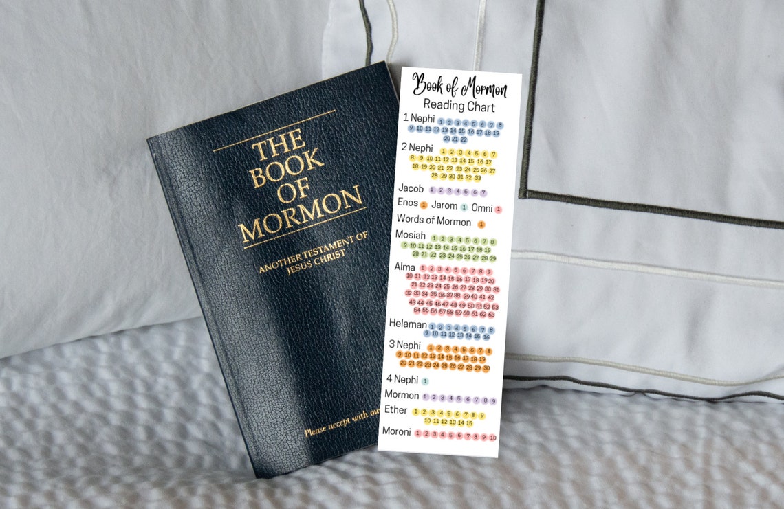Book of Mormon Reading Chart Bookmark Printable Bookmark for - Etsy