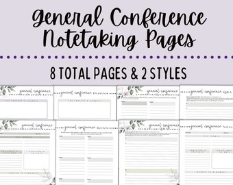 General Conference Adult Activity Pages | Notetaking Pages for Moms | April 2024 General Conference | Notes for Adults | LDS Devotionals |