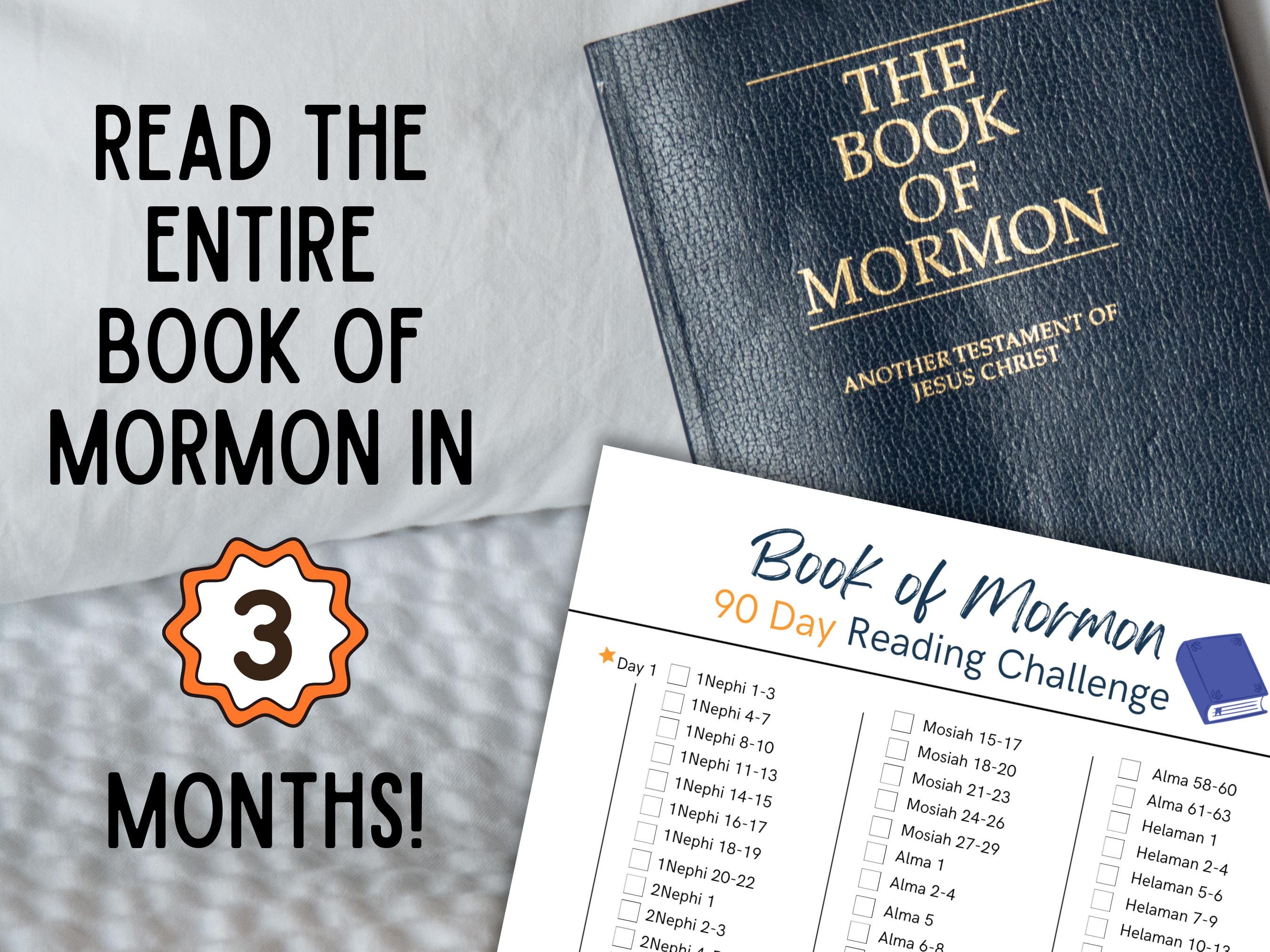 90 Day Book of Mormon Reading Chart Printable Reading Chart LDS