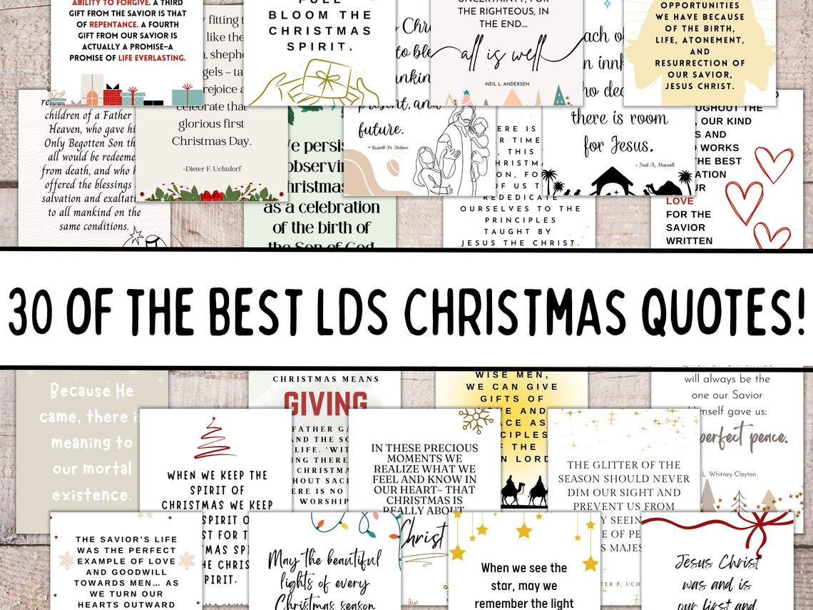 Printable LDS Christmas Quotes Christmas Printable LDS Prints ...