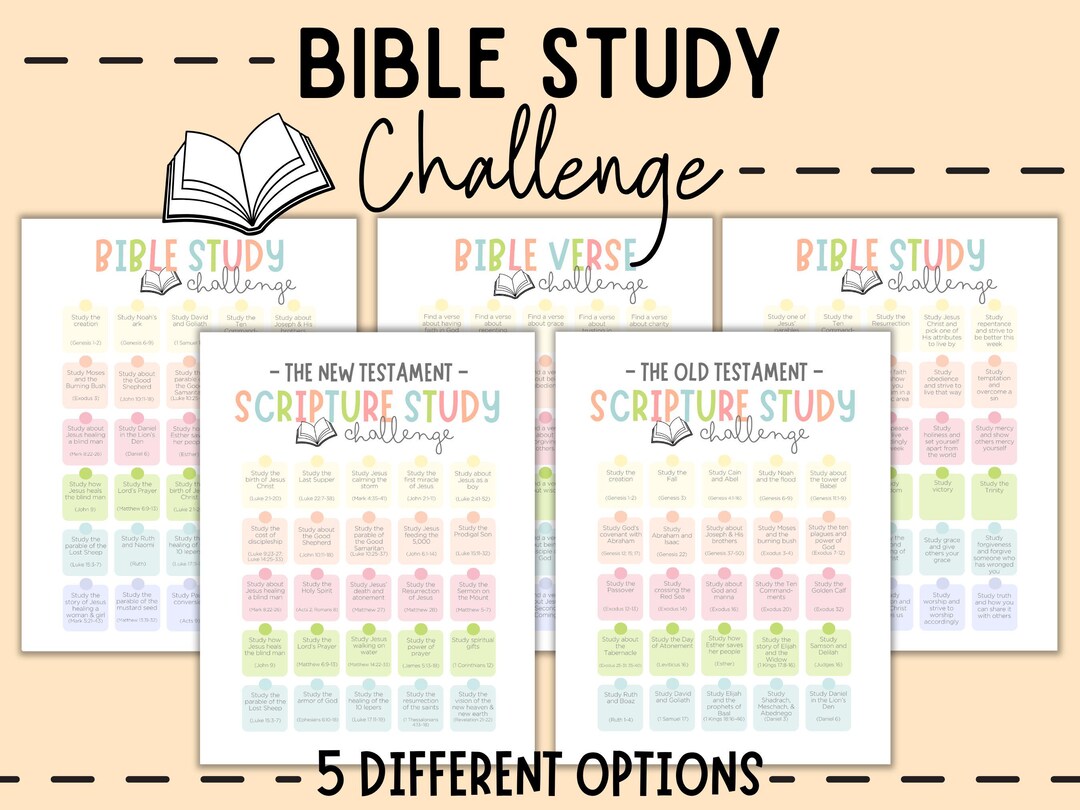 Scripture Challenges Bible Study Challenge | Printable 30 Day Bible Study Challenge | Bible ...
