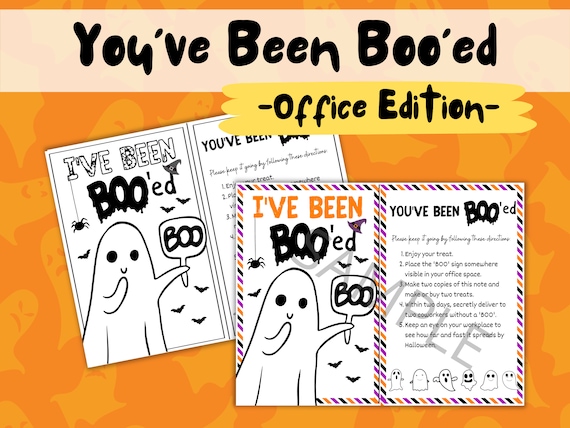 You’ve Been Booed Printable Office Edition | I’ve Been Boo’d Sign | Workplace Halloween Activity | Halloween Tradition | Coworker Halloween