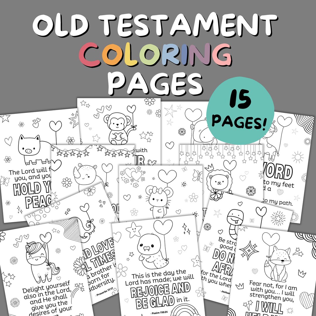 Printable Bible Verse Coloring Pages for Kids | Old Testament Scripture ...