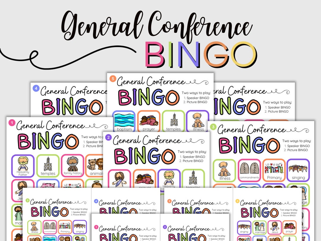 General Conference Activities for Kids | April 2026 Conference BINGO ...