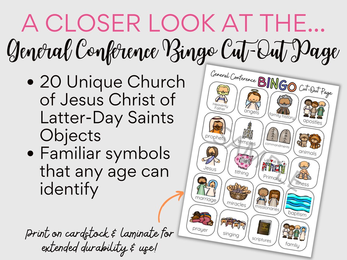 General Conference Activities for Kids | April 2026 Conference BINGO ...