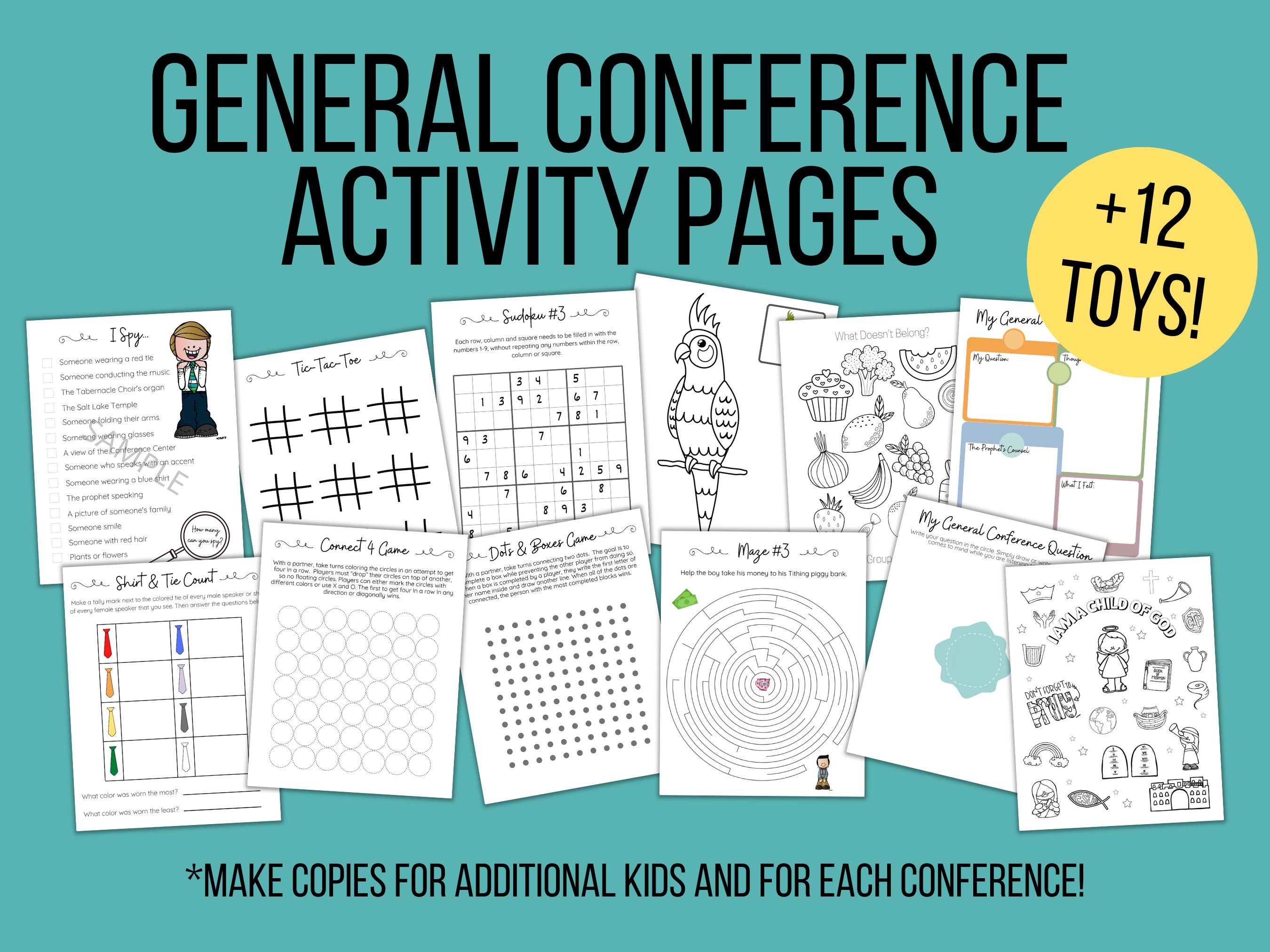 General Conference April 2023 Activities for Kids LDS Etsy