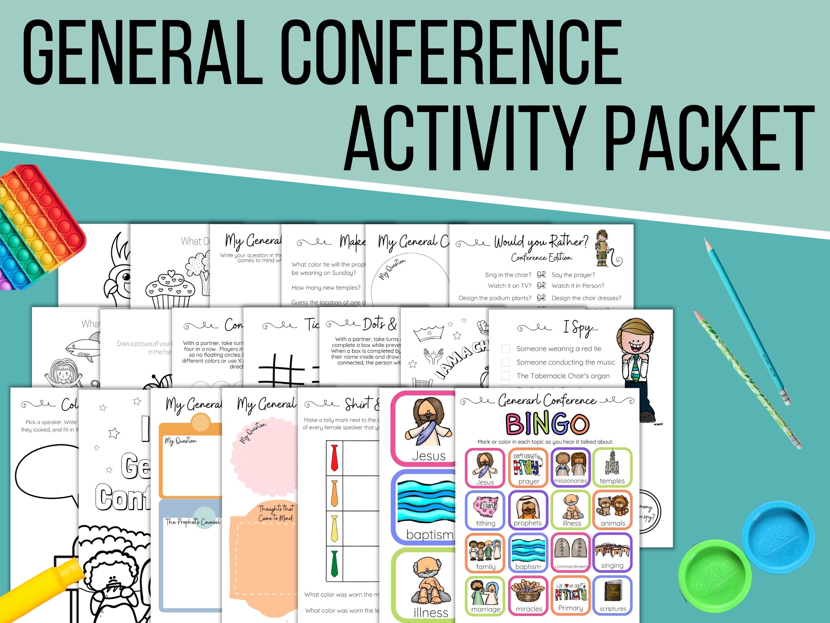 General Conference April 2023 Activities for Kids LDS Etsy