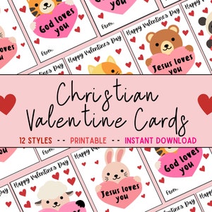Christelijke Valentijnskaarten | Afdrukbare christelijke Valentijnsdagkaarten | Gods Love Valentines | Valentijnsdagfeest | Afdrukbare Jezus-valentijnskaarten