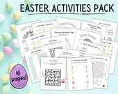 Easter Game Set Printables | Easter Activity Sheets | Educational Activities for Kids | Easter Coloring Pages | Activity Bundle Worksheets