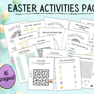 Easter Game Set Printables | Easter Activity Sheets | Educational ...