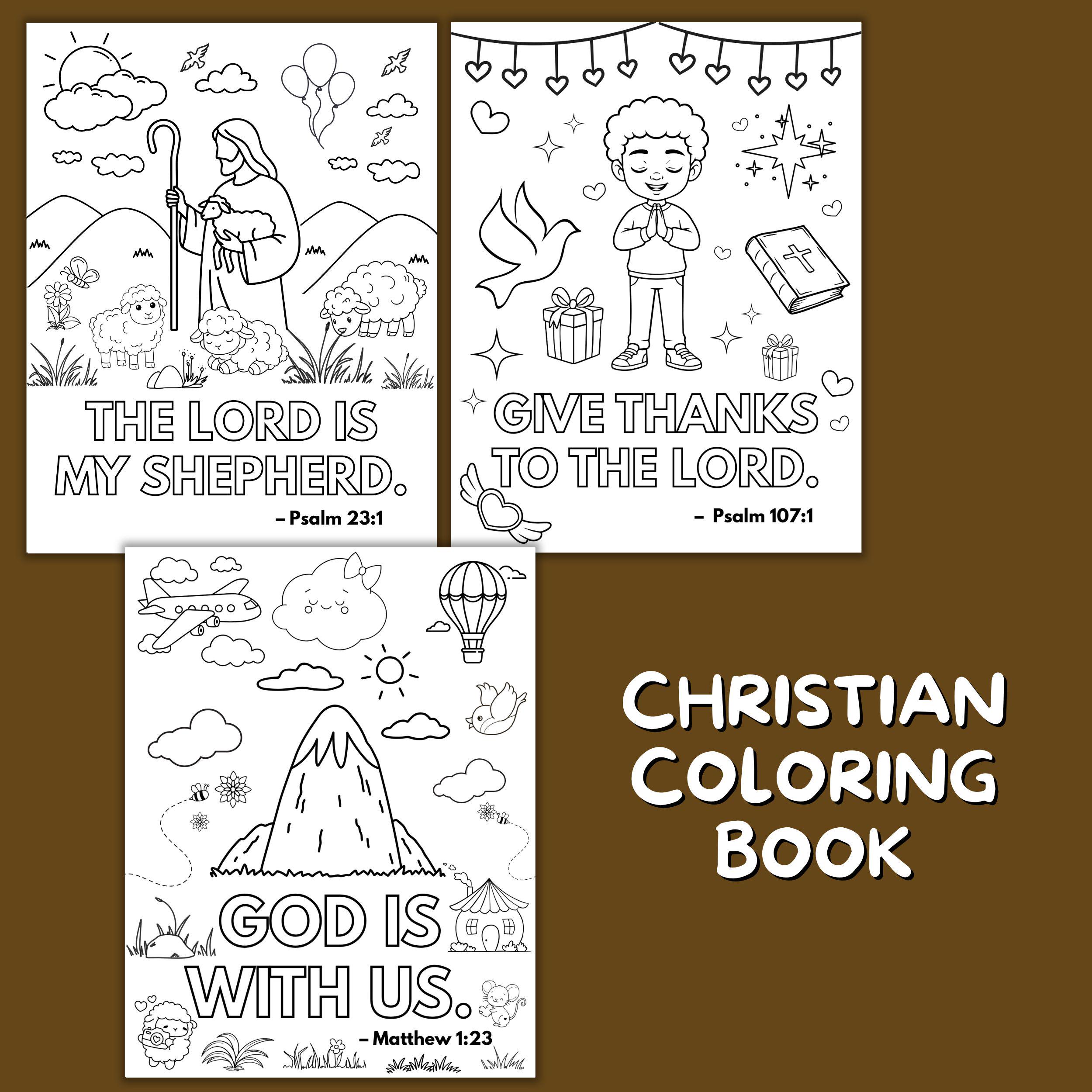 25 Printable Bible Verse Coloring Pages for Kids | Christian Coloring ...