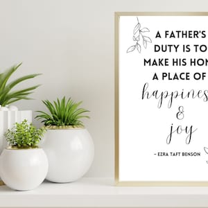 LDS Father's Day Quotes Printable Father's Day Gifts - Etsy