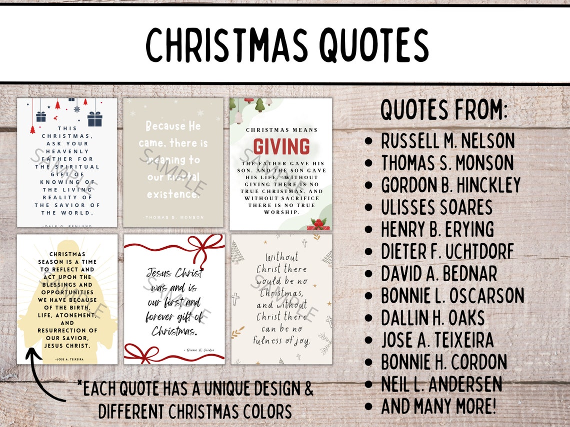 Printable LDS Christmas Quotes Christmas Printable LDS Prints ...