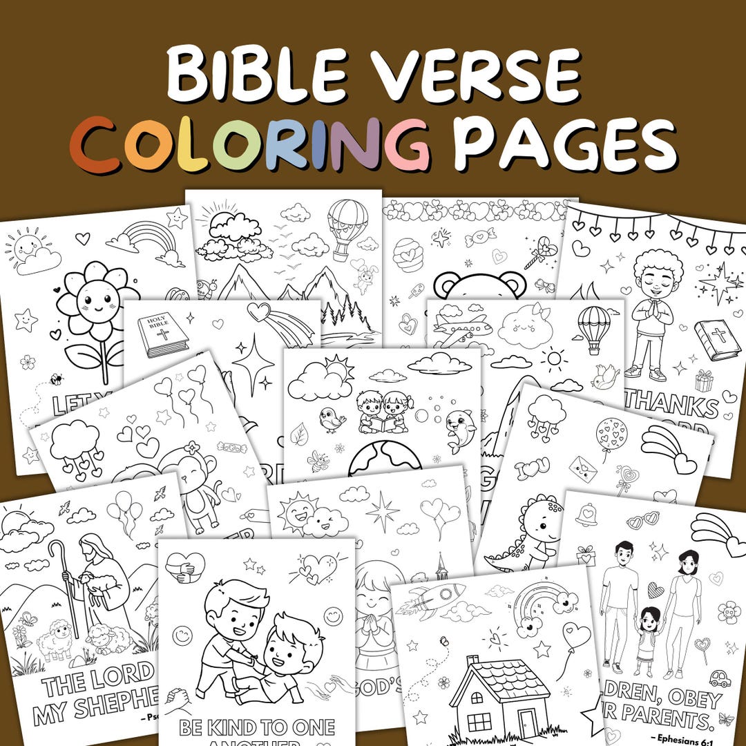 25 Printable Bible Verse Coloring Pages for Kids | Christian Coloring ...